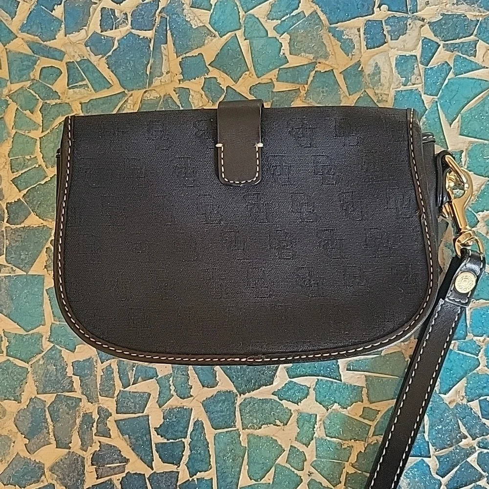 Dooney & Bourke Signature Wristlet With Gold Hardware